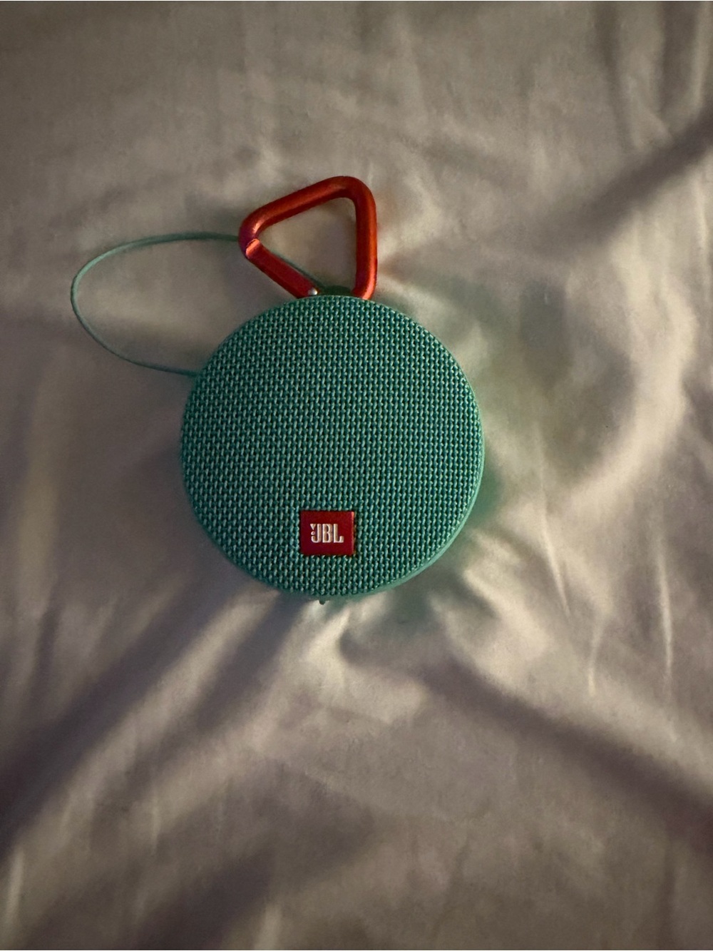 JBL Teal Portable Bluetooth Speaker with IrabgeCarabiner